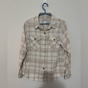 Frank and Oak Beige Plaid Shirt